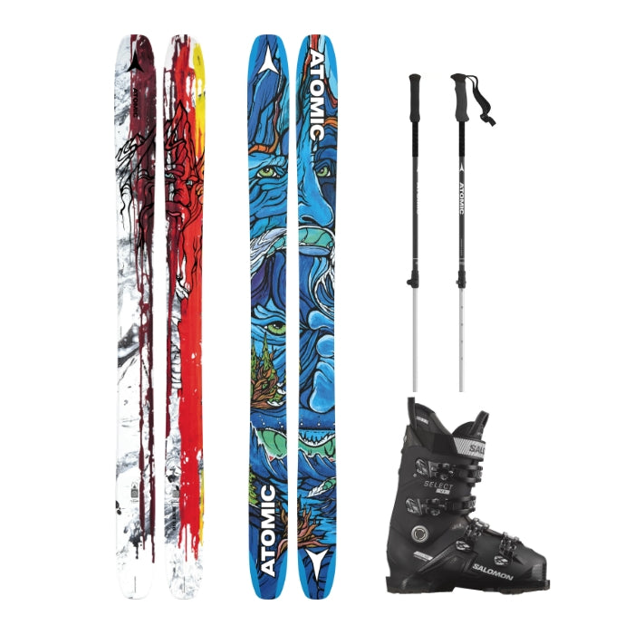 Atomicスキー板(165cm)+ストック+ブーツ(28cm) 3点セット - スキー
