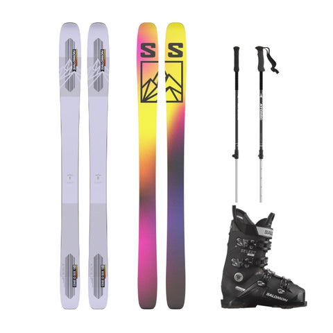 [3-piece ski set rental] Salomon QST 106 - 22-23 model (free shipping both ways)